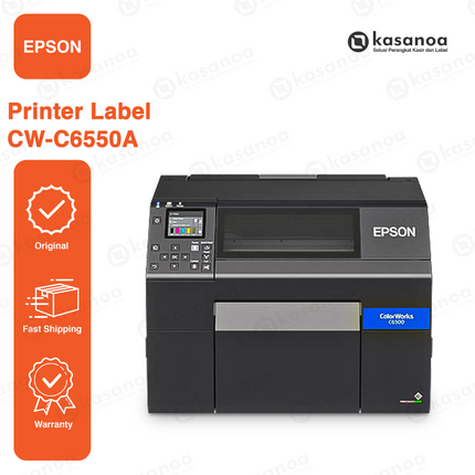 Printer Label Sticker Barcode Epson ColorWorks C6550A Inkjet Color