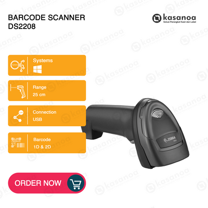 Barcode Scanner Zebra DS2208 2D