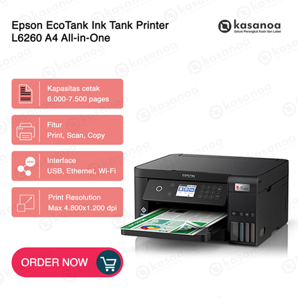 Printers EcoTank All-in-One Epson L6260 Inkjet Color