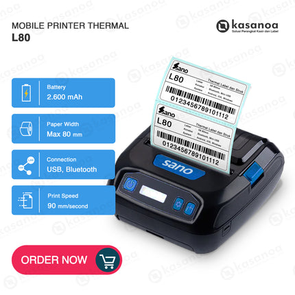 Printer Struk Kasir Mobile Bluetooth Sano L80