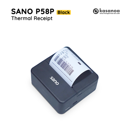 Printer Struk Kasir POS Bluetooth Sano P58P Mobile - Black