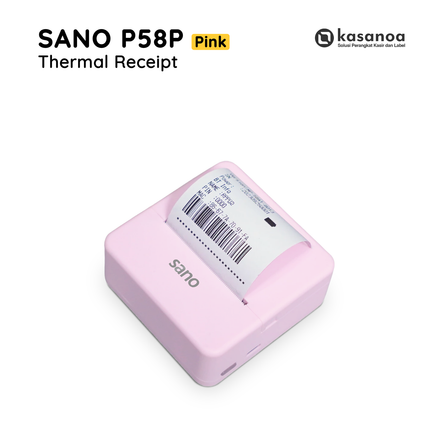 Printer Struk Kasir POS Bluetooth Sano P58P Mobile - Pink