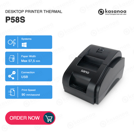 Printer Struk Kasir POS USB Sano P58S Desktop