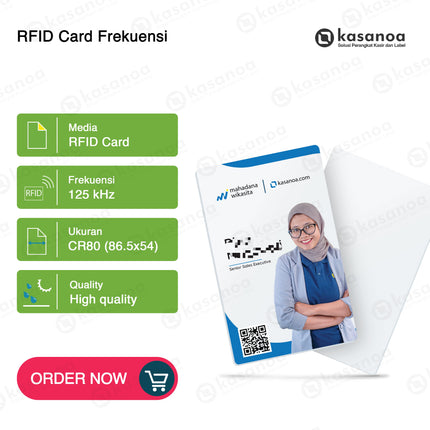 Kartu ID Card RFID Proximity Thin Blank 125 kHz