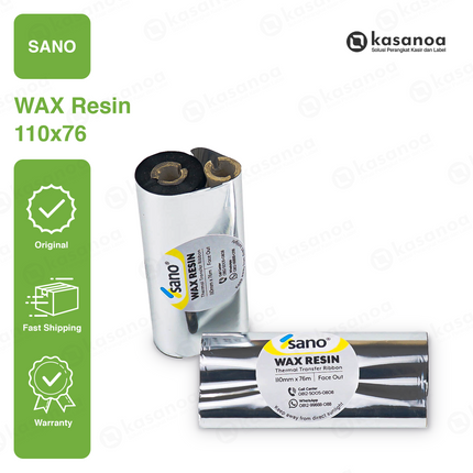 Barcode Ribbon Sano 110x76 Wax Resin