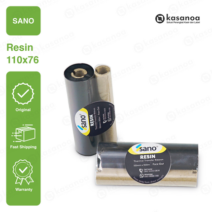 Barcode Ribbon Sano 110x76 Full Resin
