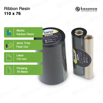 Barcode Ribbon Sano 110x76 Full Resin