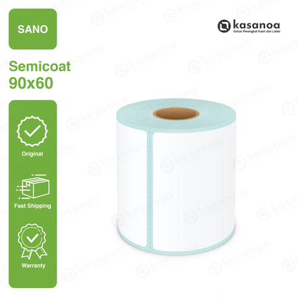 Label Sticker Barcode Sano Semicoat 90x60