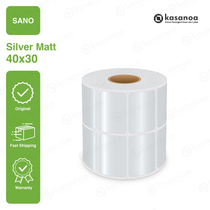 Label Sticker Barcode Sano Silvermatt 40×30