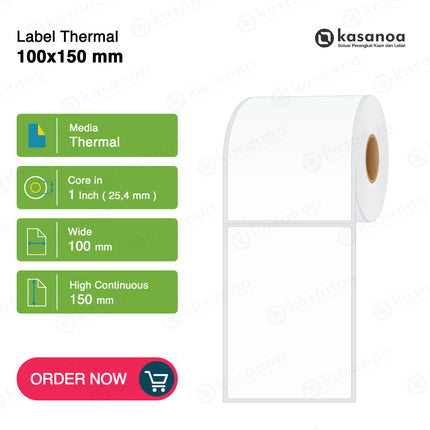 Label Sticker Barcode Sano Thermal 100x150