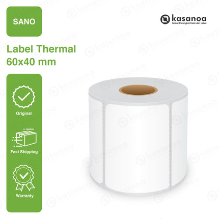 Label Sticker Barcode Sano Thermal 60x40