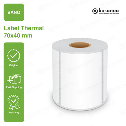 Label Sticker Barcode Sano Thermal 70x40mm