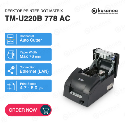 Printer Struk Kasir POS Epson TM-U220B 778 Ethernet