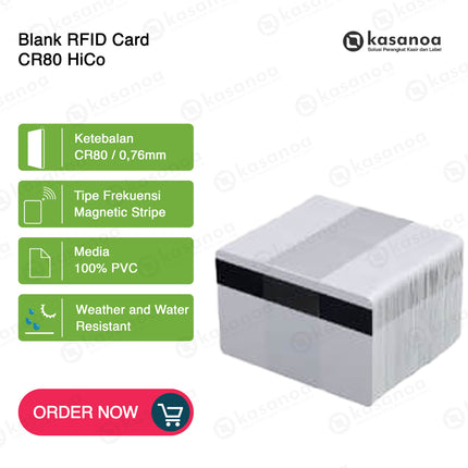 Kartu ID Card PVC HID UltraCard HiCo, 100pcs