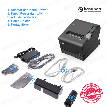 Printer Struk kasir Epson POS TM-T88VI-161 Ethernet,USB,Serial Refurbish