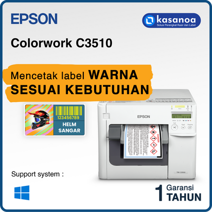 Printer Label Sticker Barcode Epson ColorWorks C3510 Inkjet Color