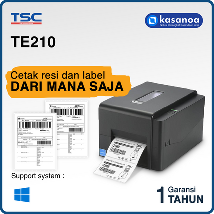 Printer Label Sticker Barcode TSC TE210 USB, LAN, Serial RS232