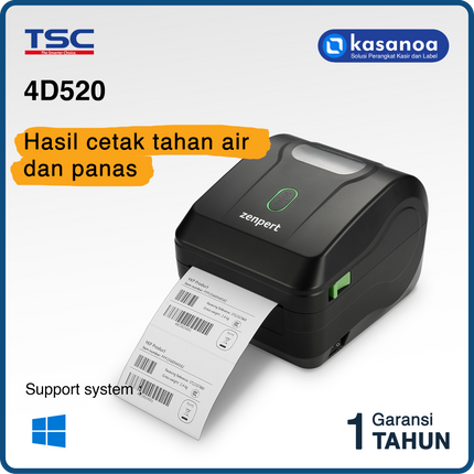 Printer Label Sticker Barcode TSC Zenpert 4D520 USB