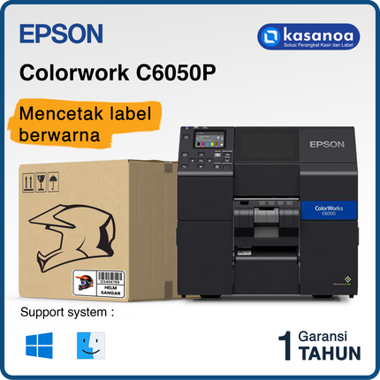 Printer Label Sticker Barcode Epson ColorWorks C6050P Inkjet Color
